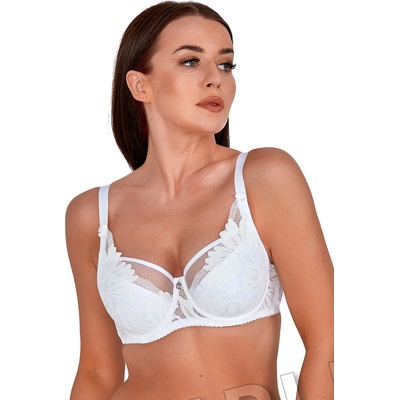 Gaia Красив сутиен с ефектен дизайн в бял цвят keto 1134eh-70608-biaŁy - Бял, размер 70d