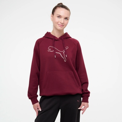 Puma dámska mikina s kapucňou bordová