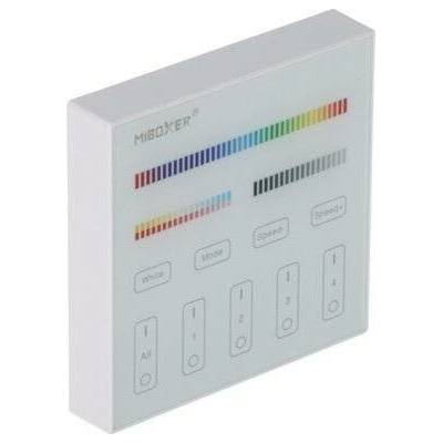 MiBoxer NÁSTĚNNÉ DÁLKOVÉ OVLADAČE PRO LED OSVĚTLENÍ B4 2,4 GHz, MONO, CCT, RGB, RGBW, RGBCCT (RGBWW) MiBOXER