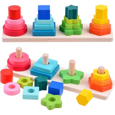 mamido Dřevěná stavebnice pro nejmenší pyramida