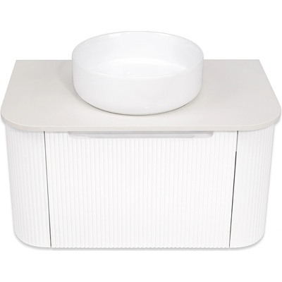 Makena Долен PVC шкаф с умивалник и плот от кварцов камък Makena (3529635)