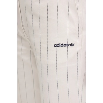 adidas Originals Панталон adidas Originals PINSTRIPE PANTS в бежово с широка каройка, с висока талия JJ3483 (JJ3483)