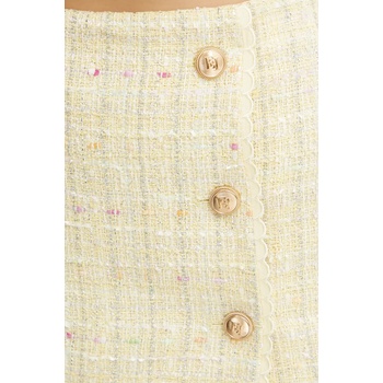 Elisabetta Franchi Пола Elisabetta Franchi в жълто къса с кройка тип молив GO11652E2 (GO11652E2)