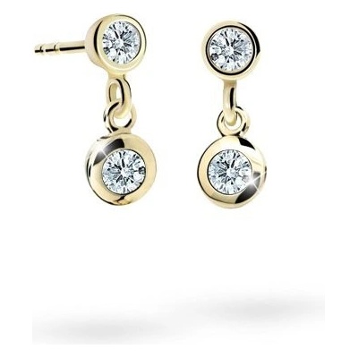 Danfil detské náušnice C1537 zo žltého zlata white balónik