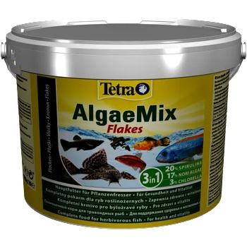 TETRA Algae Mix - Пълноценна храна с водорасли за ежедневното хранене на растителноядни декоративни рибки - 10 литра