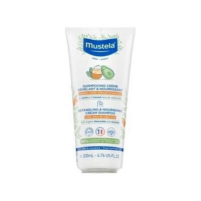 Mustela Detangling & Nourishing detský šampón pre jednoduché rozčesávanie vlasov 200 ml
