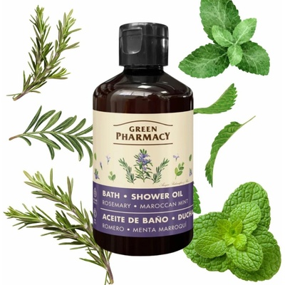 Green Pharmacy Kúpeľový a sprchový olej Rozmarín a marocká mäta 250 ml