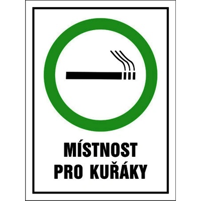 RAFO Samolepka Místnost pro kuřáky Velikosti: 12 x 16 cm