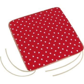 Bellatex Adéla hladký červená srdíčka 40 x 40 cm