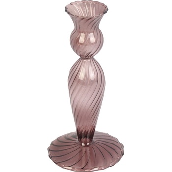 PT LIVING Свещник от кафяво стъкло, височина 17 cm Swirl - PT LIVING (PT3729BR)