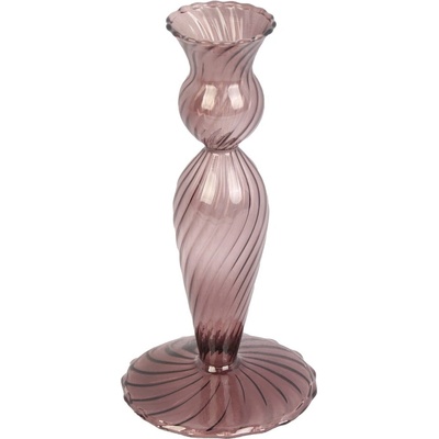 PT LIVING Свещник от кафяво стъкло, височина 17 cm Swirl - PT LIVING (PT3729BR)