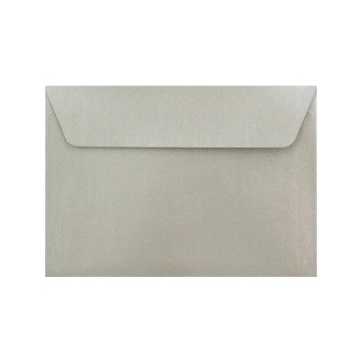 Obálka farebná C6 120g,114x162mm s pásikom,perleť.strieborná (bal=5ks)