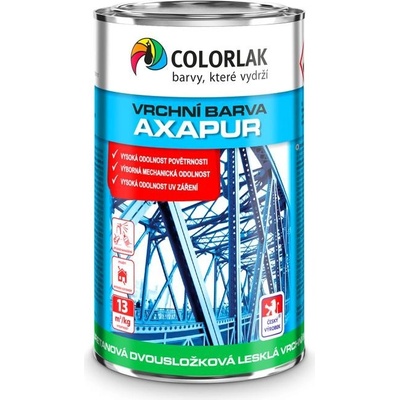 Colorlak Axapur U2074 lesklá polyuretánová dvojzložková farba 2,5 kg RAL 9005 čierna