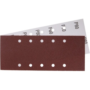 Brúsny papier 115x280mm, P80, 10 otvorov, 5ks !OBJ!
