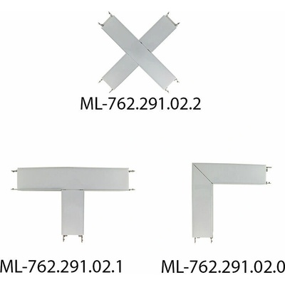ML-761.091.02.1 Závěsný hliníkový profil ZT, 55x70 mm, včetně matného difuzoru, 1 m