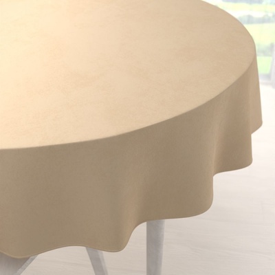 Biante Sametový kulatý ubrus Velvet Premium SVP-006 Pískově béžový Ø 140cm