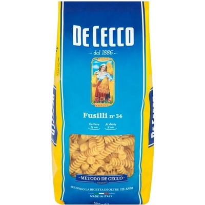 De Cecco Fusilli No.34 těstoviny semolinové sušené 1 kg