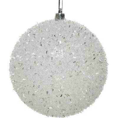 DECORIS Vánoční bublina, bílá, 10 cm