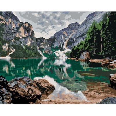 Zuty Malování podle čísel JEZERO V HORÁCH
