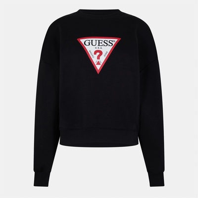 GUESS Блуза Guess Women's Triangle Icon Sweatshirt - Jet Black