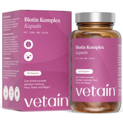 Vetain Биотин комплекс с цинк & селен - 120 капсули