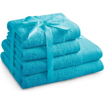 AmeliaHome Amari ručníky a osušky v sadě modrá tyrkysová zelená více rozměrů 4 ks