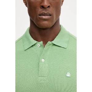 United Colors of Benetton Памучна тениска с яка (3089J3179)
