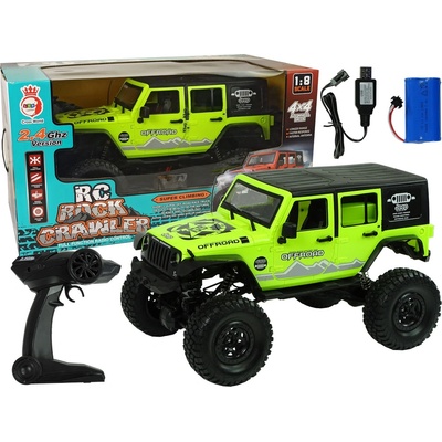 Lean Toys Rock Crawler 4x4 2,4GH zelená RTR 1:8