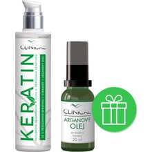 Clinical Keratin hloubková regenerační kúra 100 ml + Arganový olej 20 ml darčeková sada