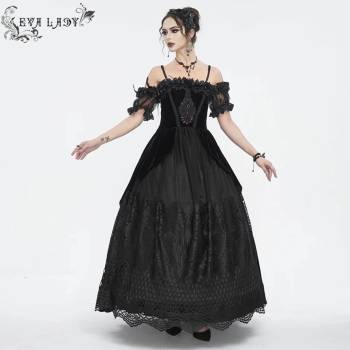 Devil fashion дамска рокля DEVIL FASHION - Black Gothic - ESKT04501
