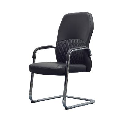 Crono m Посетителски стол, екокожа, черен, 2 броя в комплект, rfg (l316l-c/580269/black)