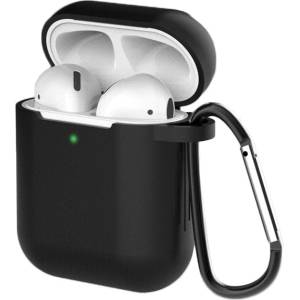HQWear AirPods 2 / AirPods 1 мек силиконов калъф за слушалки, с карабинер, че (9145576238516)