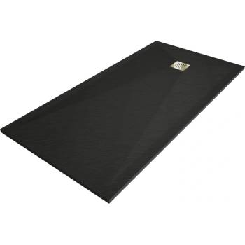 Mexen Stone+ прагов композитен правоъгълен 160 x 70 см, черен, маска златна (44707016-G)