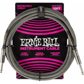 Ernie Ball Braided Instrument Cable Straight/Straight 3 m Директен - Директен Инструментален кабел (P06429)