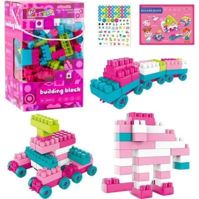 RKToys Pastelové stavebnice 360 ks růžové