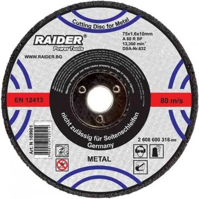 Raider Диск за метал 125х1.0х22.2мм, raider
