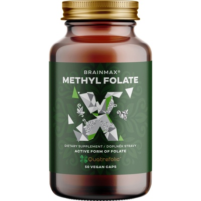 BrainMax Methyl Folate Kyselina listová v aktívnej forme 400 mcg 50 rastlinných kapsúl