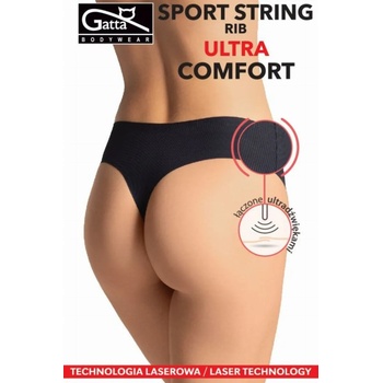 Image 1 of Gatta Bodywear Рипсени дамски прашки в черен цвят rib ultra comforteh-66481-black - Черен, размер s