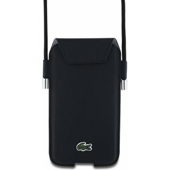 Lacoste PVC Iconic Petit Pique Phone Pouch XL- кожен калъф с връзка за мобилни телефони (черен)