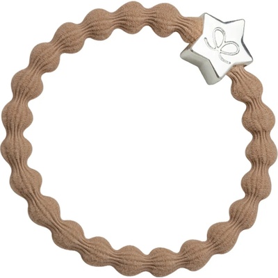 Gumička na vlasy By Eloise London Silver Star barva Nude