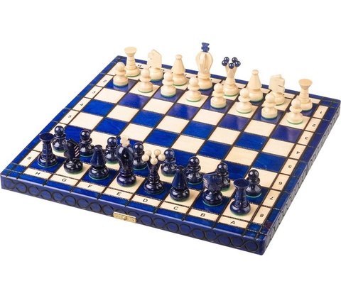 Dřevěné šachy Blue