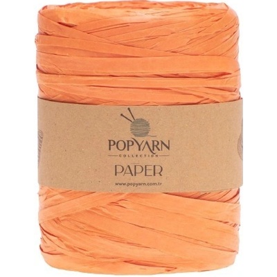 POPYARN Papírová příze Paper B506 - oranžová, 250g 360m