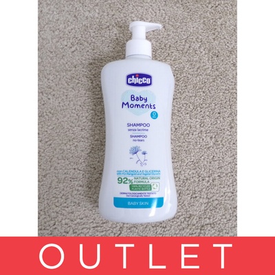 CHICCO Šampon na vlasy s dávkovačem Baby Moments 92 % přírodních složek 500 ml