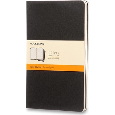 Moleskine Sešity Cahier L linkované 3 ks černý