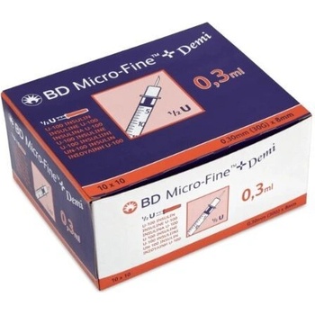 BD Inzulin.stříkačky 0,5 ml x 8 mm U-100 100 ks