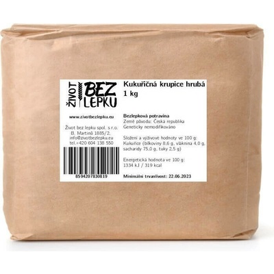 Život bez lepku Kukuřičná krupice hrubá 1 kg