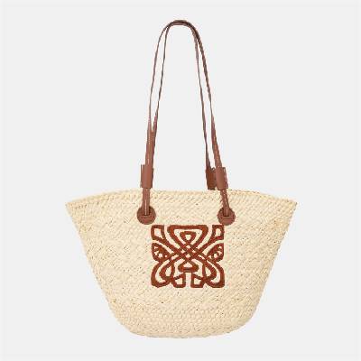Straw Beach Bag - Tan
