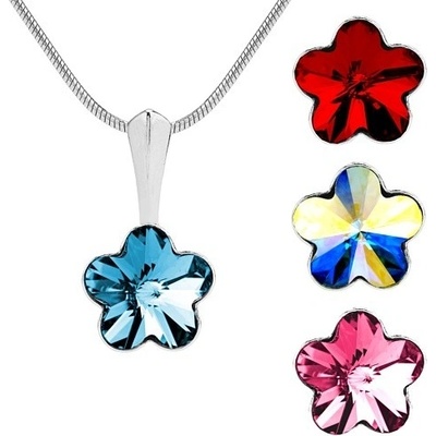 SILVEGO se Swarovski krystalem květina VSW019P