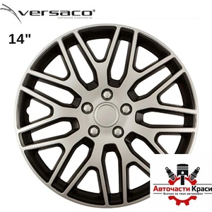 Versaco Тасове за джанти 14'' Versaco Dakar Silver/Black (56151) - avtochastikrasi