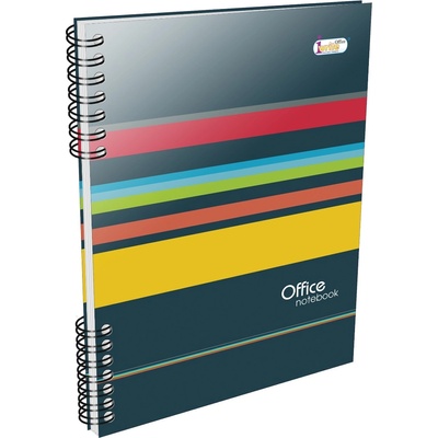 МУЛТИПРИНТ Тетрадка с тв. корици, А4, широки редове, 100 листа, спирала, асорти (14567-А-АСОРТИ)